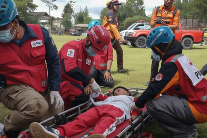 BPBD KBB Gelar Simulasi Bencana Skala Besar di Lembang
