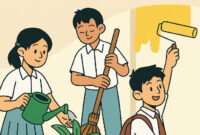 Ilustrasi Membuat Lingkungan Sekolah Menjadi Lebih Sejahtera