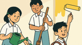 Ilustrasi Membuat Lingkungan Sekolah Menjadi Lebih Sejahtera