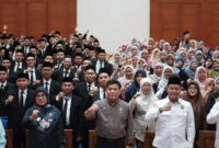 Kegiatan Refleksi dan Tasyakuran Kelulusan PPG Batch 3 Tahun 2025 yang digelar di Aula Lantai 10, Gedung Dibaleka 2 Balai Kota Depok, Selasa (23/12/25). (Foto:Diskominfo)