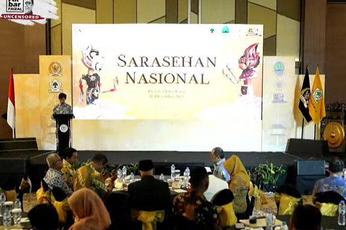 Suasana Sarasehan Nasional Fraksi Golkar MPR RI di Bandung, Rabu, 10 Desember 2025.