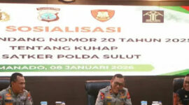 Polda Sulut Perkuat Profesionalisme Penyidik Lewat Sosialisasi KUHAP Terbaru