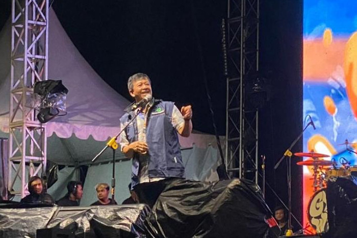 Direktur Utama KEK Industropolis Batang Ngurah Irawan memberikan sambutan saat Festival Industropolis Batang.