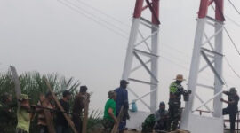 TNI AD Selesaikan Rehab Jembatan Gantung Dogang, Akses Warga Pulih