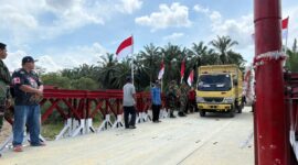 TNI Rampungkan Jembatan Bailey Alue Leuhob Aceh Utara