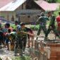 TNI dan Warga Percepat Jembatan Perintis Garuda Pesisir Selatan