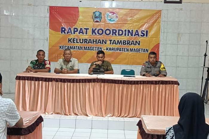 Babinsa Koramil 0804/01 Magetan Hadiri Rapat Koordinasi dan Evaluasi Kader LKK Kelurahan Tambran