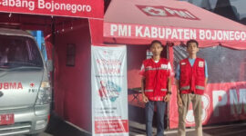 Pos Layanan PMI Bojonegoro Siaga di Rest Area Mudik Lebaran