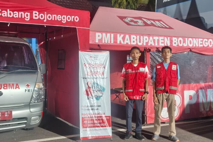 Pos Layanan PMI Bojonegoro Siaga di Rest Area Mudik Lebaran