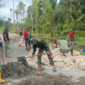 TMMD Morotai Bangun Drainase Gotalamo, Satgas Pasang Mal dan Cor Bertahap